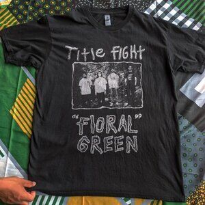 Title Fight Floral Green Retro Graphic Punk Rock Band Unisex Streetwear T-Shirt